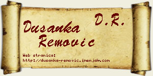 Dušanka Remović vizit kartica